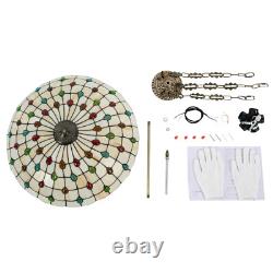 Tiffany Style Pendant Fixture Hanging Pendant Lamp Stained Glass Ceiling Light