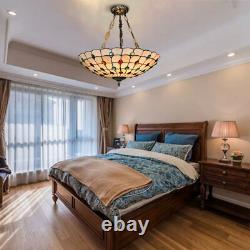 Tiffany Style Pendant Fixture Hanging Pendant Lamp Stained Glass Ceiling Light
