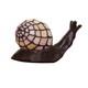 Tiffany Style Pink Snail Accent Table Lamp Handmade Stained Glass Shade Night