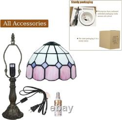Tiffany-Style Pink Stained Glass Table Lamp