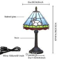 Tiffany Style Rabbit Stained Glass Lamp Vintage Bedside Table Night Light Decor