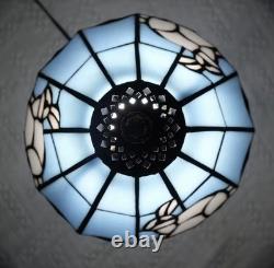 Tiffany Style Rabbit Stained Glass Lamp Vintage Bedside Table Night Light Decor