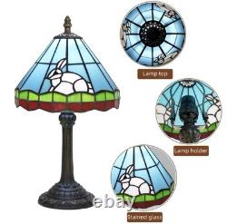 Tiffany Style Rabbit Stained Glass Lamp Vintage Bedside Table Night Light Decor