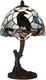 Tiffany Style Raven Moon Vintage Stained Glass Table Lamp Gothic Accent Light