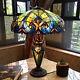 Tiffany Style Reading Lamp Luxury Multicolor Bed Table Light Stained Glass Theme