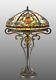 Tiffany Style Real Stained Handcrafted Glass Table Lamp 16 Wide Shade