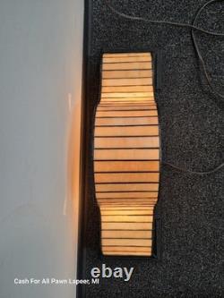 Tiffany Style STAINED GLASS Mantel Clock, IRIS Garden Illuminating Lamp