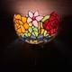 Tiffany Style Sconce Lamp Blue Stained Glass Rose Flowers Led Bulb Included 12w
