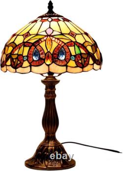 Tiffany Style Serenity Stained Glass Table Lamp Victorian Bedside Desk Light