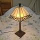 Tiffany Style Slag Stained Glass Mission Style Dual Light Table Lamp 21