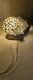 Tiffany Style Stain Glass Cast Iron Snail Light Vintage Desk Table Lamp