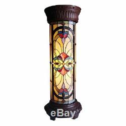 Tiffany Style Stain Glass Vase Lamp Floor Victorian Light Bulb Accent Light New
