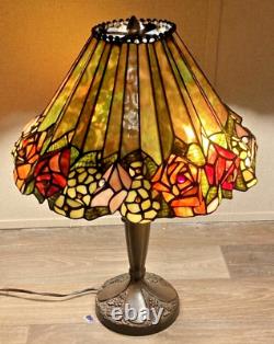 Tiffany Style Stained Glass 22 x 17 Table Desk Lamp QVC