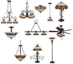 Tiffany Style Stained Glass Billiard Pendants, Ceiling Light, Chandeliers, Lamps