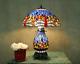 Tiffany Style Stained Glass Blue Dragonfly Table Lamp Withilluminated Base New