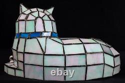 Tiffany Style Stained Glass Cat Table Lamp