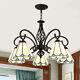 Tiffany Style Stained Glass Ceiling Hanging Lamp 5 Heads Chandelier Pendant Lamp