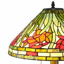 Tiffany Style Stained Glass Daffodil Lamp 18 Shade New