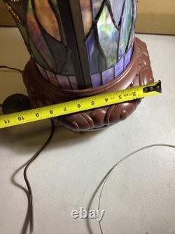 Tiffany Style Stained Glass Dragonfly 30.5 Pedestal Lamp 10 Round