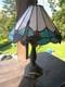 Tiffany Style Stained Glass Dragonfly Lamp Vintage Revival Leaded Glass Table