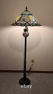 Tiffany Style Stained Glass Floor Lamp, 60 Tall, 22 Round