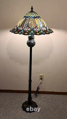 Tiffany Style Stained Glass Floor Lamp, 60 Tall, 22 Round