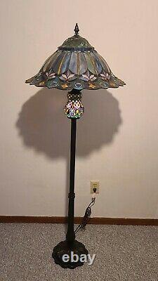 Tiffany Style Stained Glass Floor Lamp, 60 Tall, 22 Round