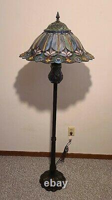 Tiffany Style Stained Glass Floor Lamp, 60 Tall, 22 Round