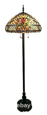 Tiffany Style Stained Glass Floor Lamp Avalon with 20 Shade FREE SHIP USA