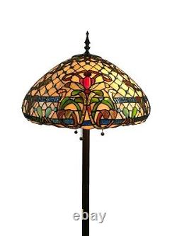 Tiffany Style Stained Glass Floor Lamp Avalon with 20 Shade FREE SHIP USA