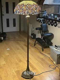 Tiffany Style Stained Glass Floor Lamp Avalon with 20 Shade FREE SHIP USA