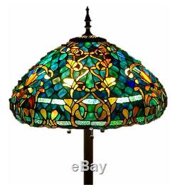 Tiffany Style Stained Glass Floor Lamp Azure Sea with 20 Shade FREE SHIP USA