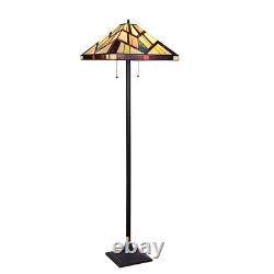 Tiffany Style Stained Glass Floor Lamp Mission Design