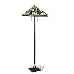 Tiffany Style Stained Glass Floor Lamp Mission Design