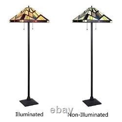 Tiffany Style Stained Glass Floor Lamp Mission Design