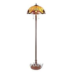 Tiffany Style Stained Glass Floor Lamp Victorian Design