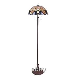 Tiffany Style Stained Glass Floor Lamp Victorian Design