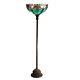 Tiffany Style Stained Glass Floor Lamp Victorian Design Torchiere Shade