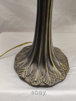 Tiffany Style Stained Glass Floral Table Lamp Multicolor Art Nouveau Dome Shade