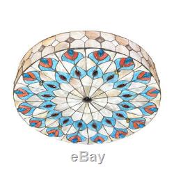 Tiffany Style Stained Glass Flush Mount Chandeliers Ceiling Light Lighting Lamp