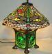 Tiffany Style Stained Glass Green Dragonfly Table Lamp Withilluminated Base New