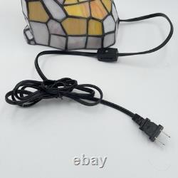 Tiffany Style Stained Glass Green Eyed Cat Table Desk Lamp Night Light