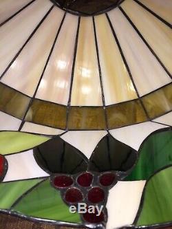 Tiffany Style Stained Glass Hanging Lamp/Chandelier with Fruit