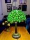 Tiffany Style Stained Glass Lamp 14 Green Leaf Domed Shade Drip Edge New