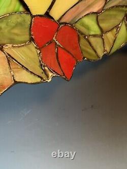 Tiffany Style Stained Glass Lamp Fall Leaves