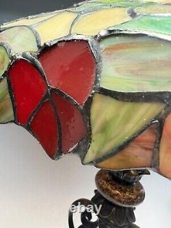 Tiffany Style Stained Glass Lamp Fall Leaves