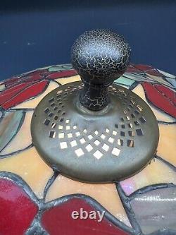 Tiffany Style Stained Glass Lamp Fall Leaves