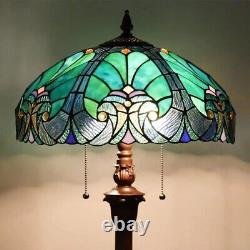 Tiffany Style Stained Glass Lamp Shade/Vintage Antique Style Standing Lamp