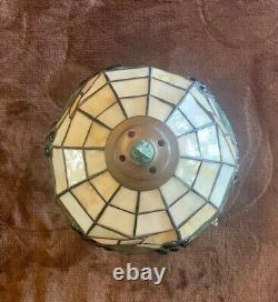 Tiffany Style Stained Glass Lamp with Grapes. 15 tall