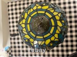 Tiffany Style Stained Glass Pair of Dragonfly Table Lamp withAlloy Base 10 Shade